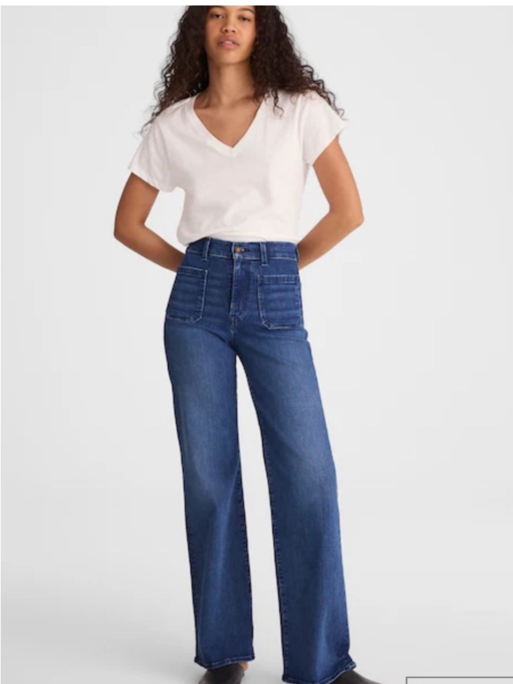 Madewell Emmy Wide-Leg Jeans Dark Wash Size 32
